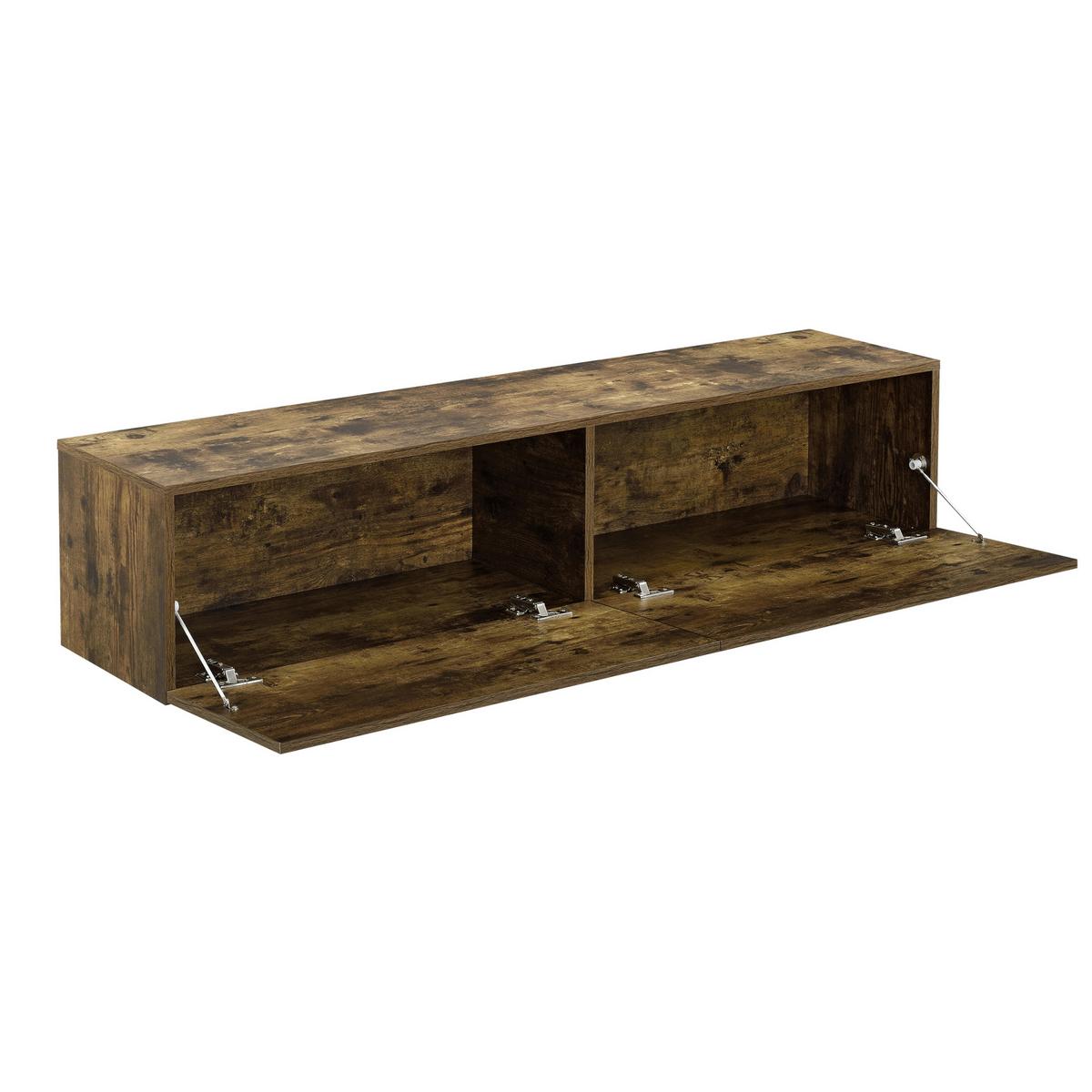 HÄNGELOWBOARD Evaton - Walnussfarben, Holzwerkstoff (140/30/33cm) - [en.casa]