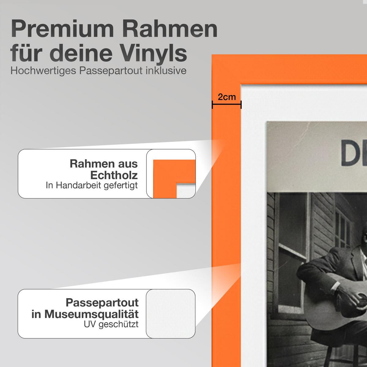 SCHALLPLATTEN BILDERRAHMEN 40/60 2er Set - Orange, Holz (60/40cm) - K-Möbel