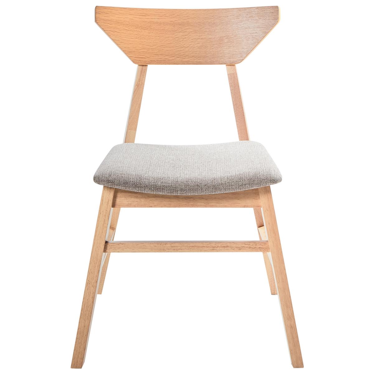 ESSZIMMERSTUHL 2er-Set Hellbraun Hopkins - Hellbraun/Beige, Holz (54/79/57cm) - Beliani