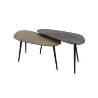 COUCHTISCH LAUCA 2ER SET Multicolor Metall - Multicolor/Schwarz, Metall (39/84/42cm) - KAWOLA