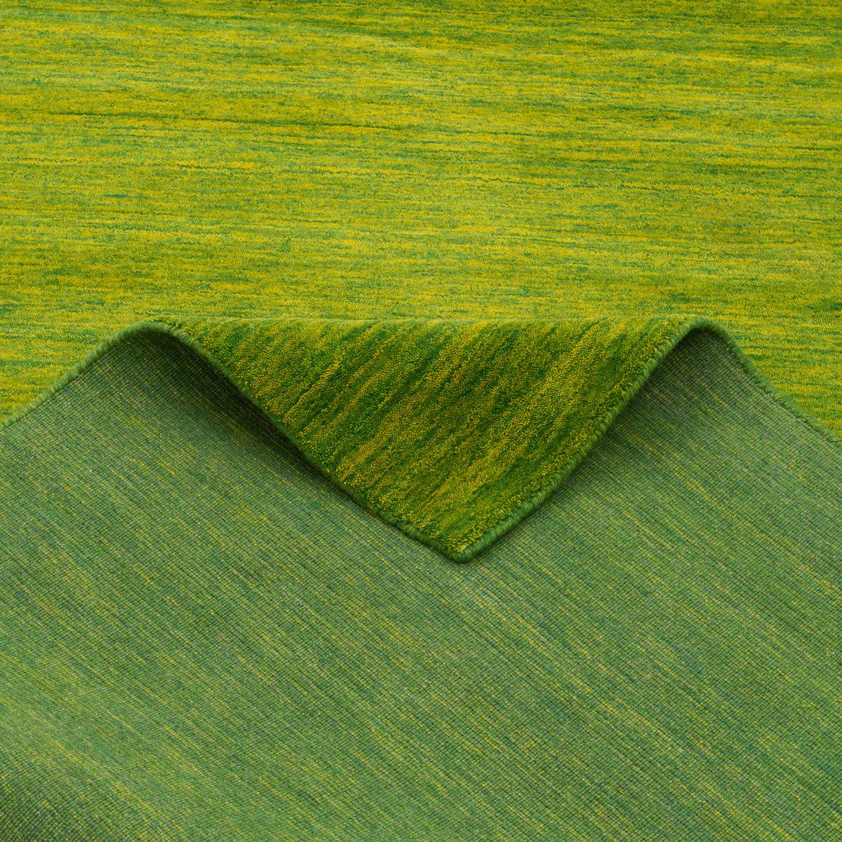 NATUR TEPPICH LÄUFER INDO NEPAL GABBEH SHIVA - Grün, Textil (70/140cm) - Pergamon