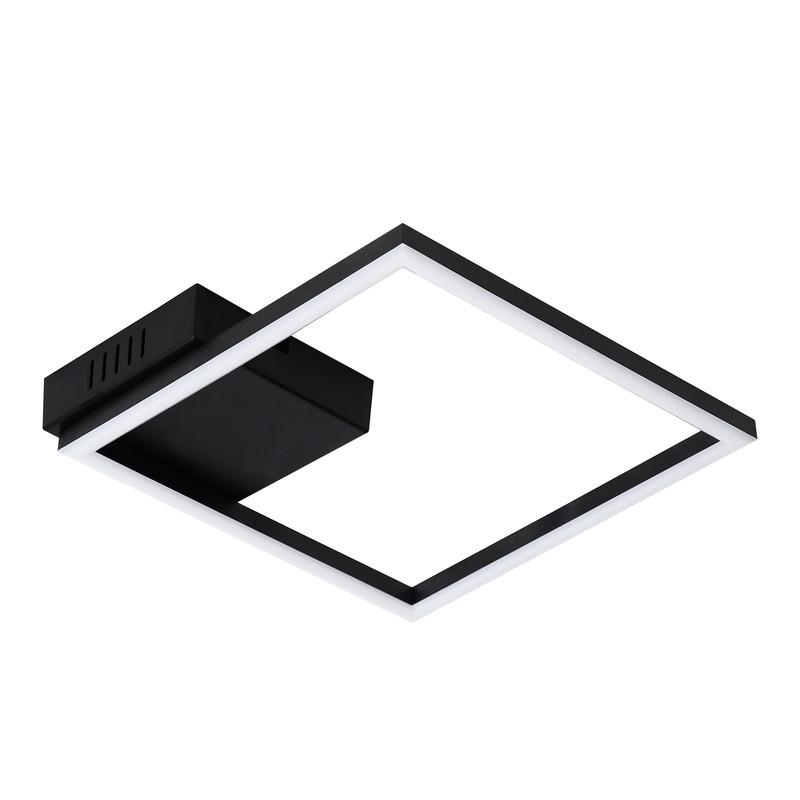 LED-DECKENLEUCHTE Madera 26/26/4.7cm - Schwarz, Kunststoff (26/26/4.7cm) - Nettlife