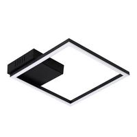 LED-DECKENLEUCHTE Madera 26/26/4.7cm - Schwarz, Kunststoff (26/26/4.7cm) - Nettlife