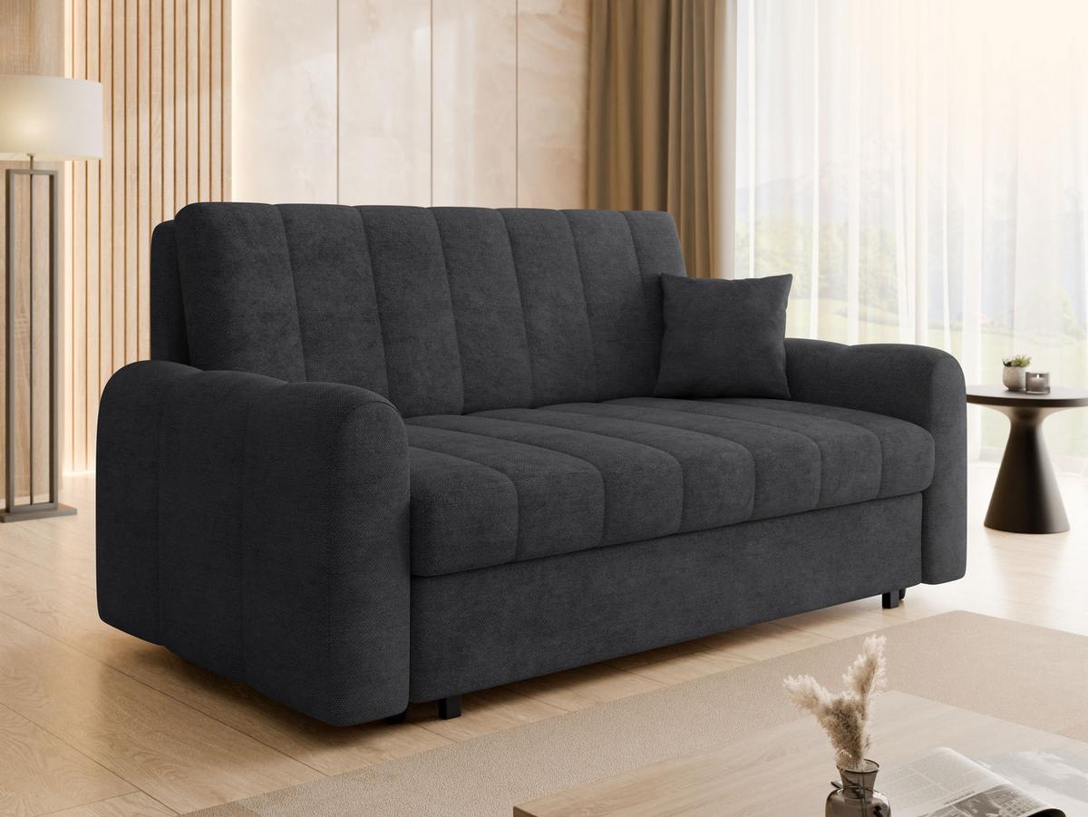 SCHLAFSOFA Viva Moon IV - Anthrazit/Schwarz, Holz/Metall (188/85/98cm) - MIRJAN24