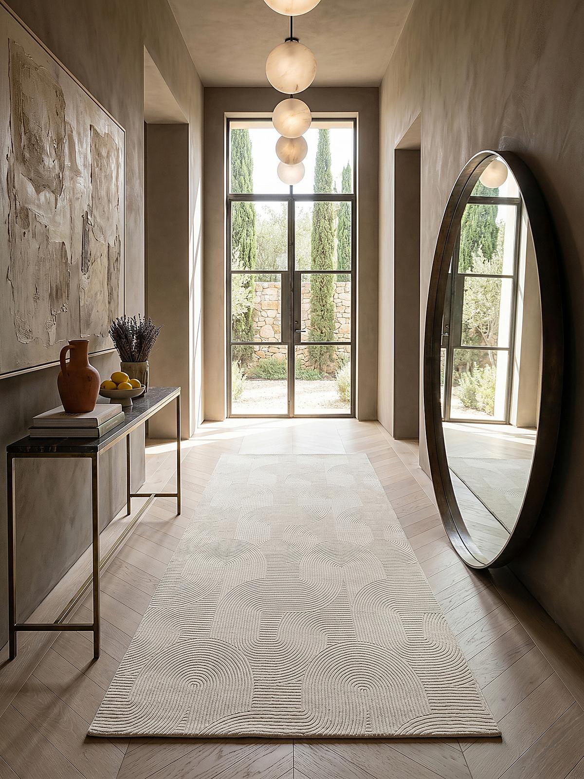 TEPPICHLÄUFER Antirutsch Geometrisch DALAR Polypropylen Creme 80 x 150 cm - Beige, Textil (80/150cm) - KADIMA DESIGN