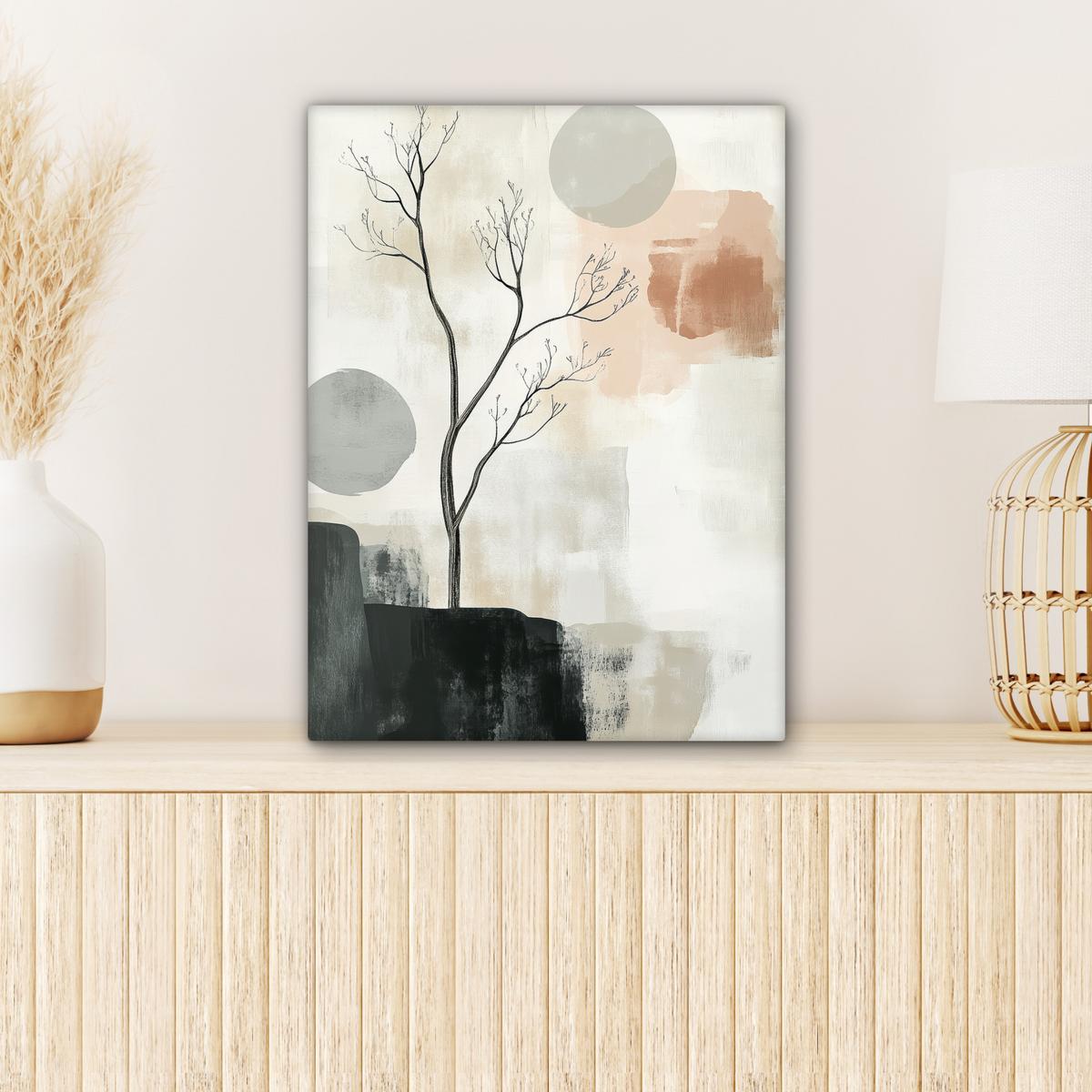 LEINWANDBILD Wabi sabi - Beige - Pflanze Room Decor 30x40 cm - Sandfarben, Textil (30/40cm) - MuchoWow