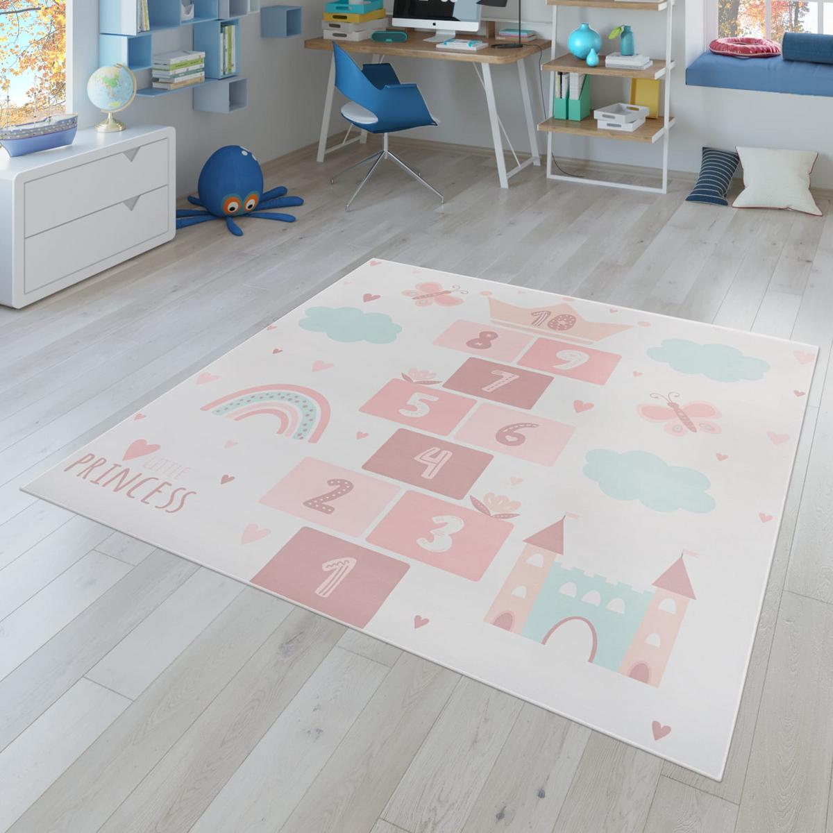 KINDERTEPPICH Herz Creme 200 x 200 cm - Creme, Kunststoff (200/200cm) - TT Home