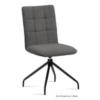 ESSZIMMERSTUHL drehbar (2er-Set) Dolley 47x91x60 Schwarz/Grau - Schwarz/Grau, Kunststoff (60/91/47cm) - 58aufmkessel