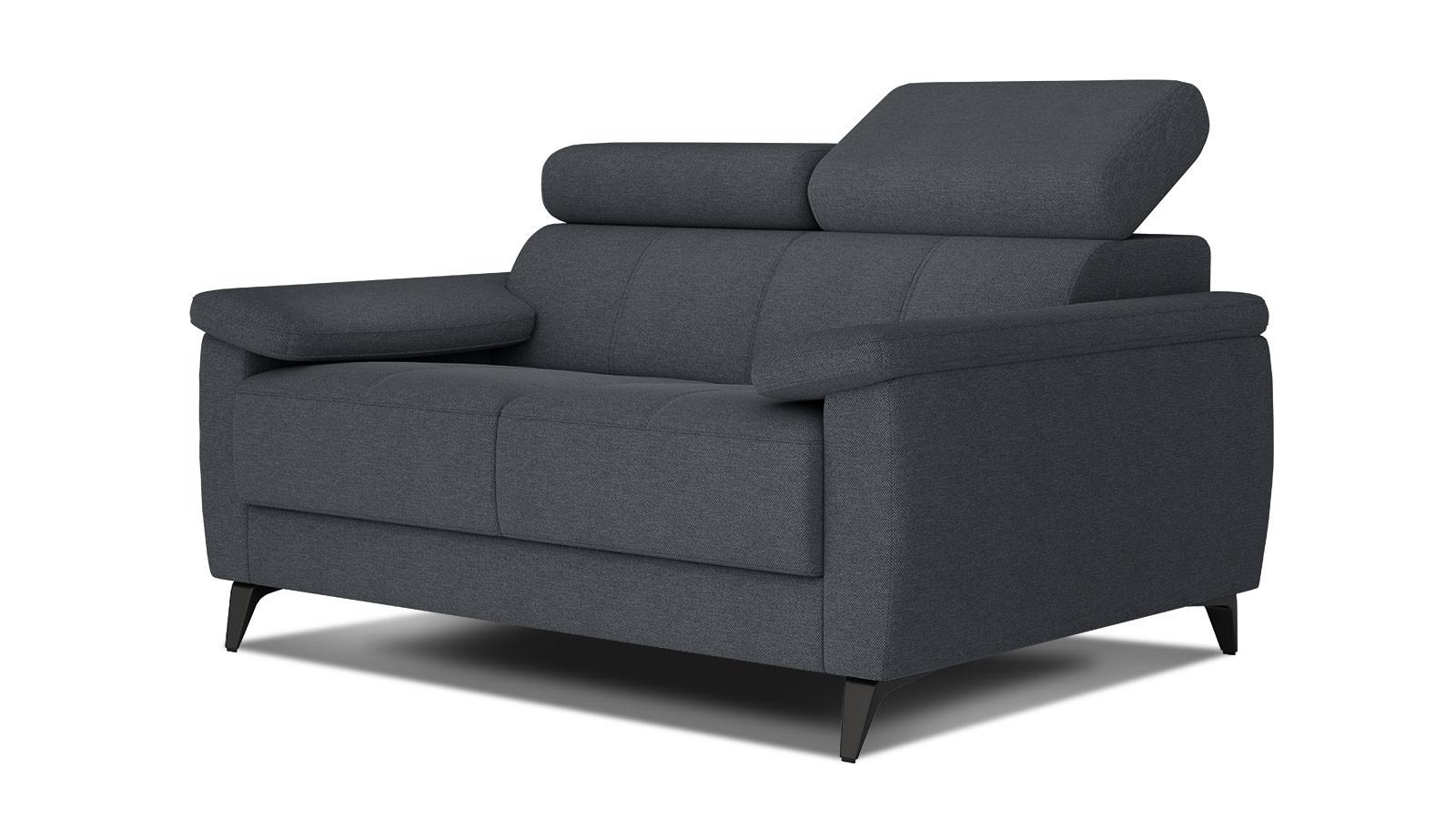 SOFA TAUNUS 2-Sitzer, hellgrau - Hellgrau/Schwarz, Holzwerkstoff/Textil (141/80/102cm) - Wozimo