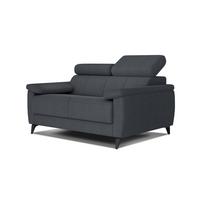 SOFA TAUNUS 2-Sitzer, hellgrau - Hellgrau/Schwarz, Holzwerkstoff/Textil (141/80/102cm) - Wozimo