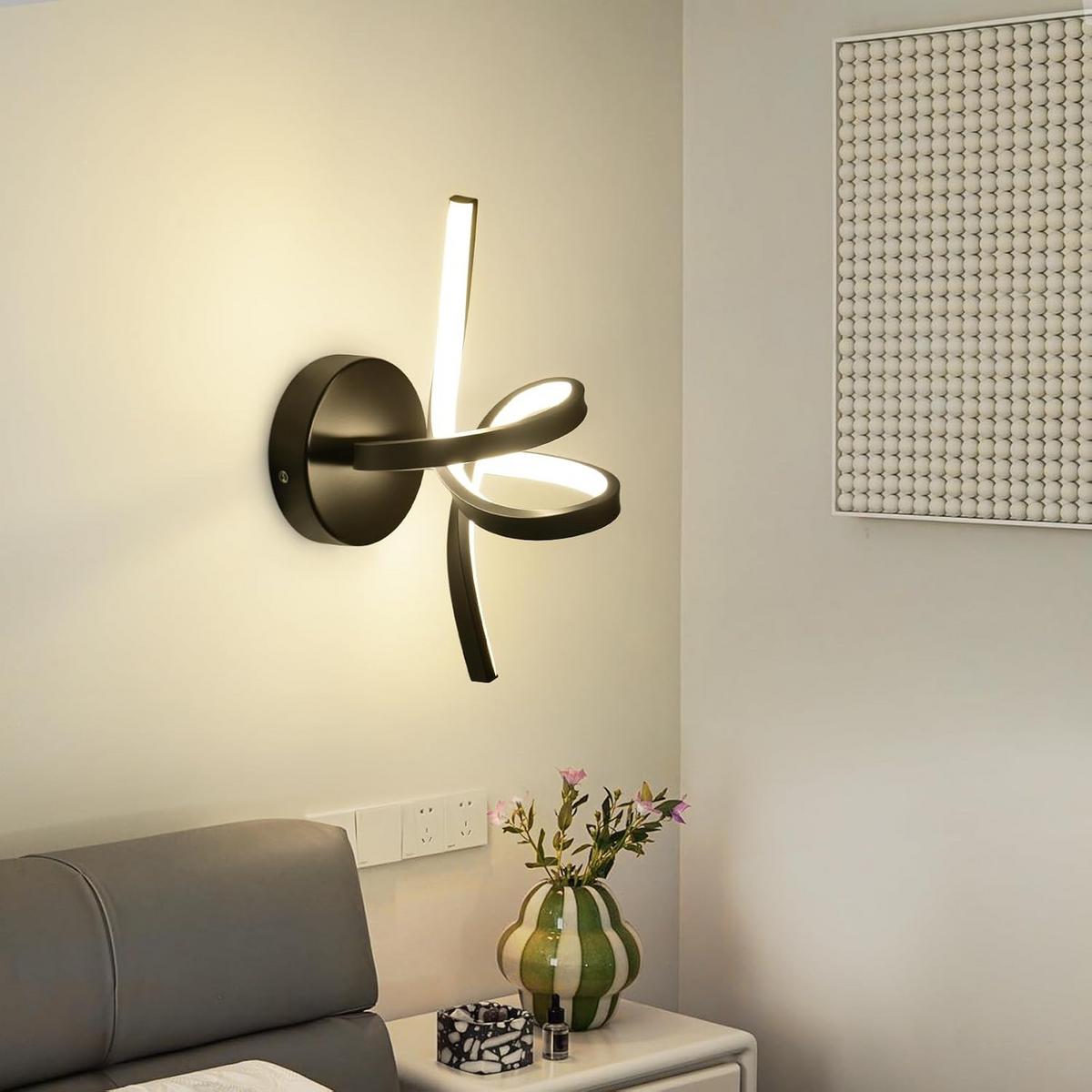 LED - WANDLEUCHTE Nebelthir 17.0/19.5/31.0 cm - Schwarz, Kunststoff (17/19.5/31cm) - ZMH