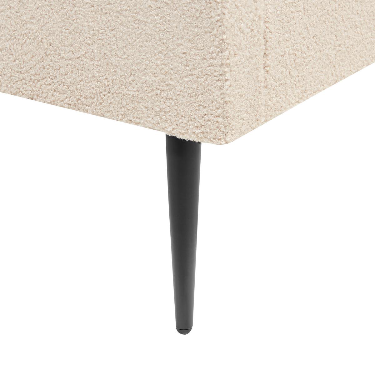 POLSTERBETT 140/200cm Helles Beige Flayat - Beige/Schwarz, Textil (140/200cm) - Beliani
