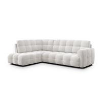 ECKSOFA MELLOW 5-Sitzer, creme - Creme/Schwarz, Holz/Textil (283/191cm) - Wozimo