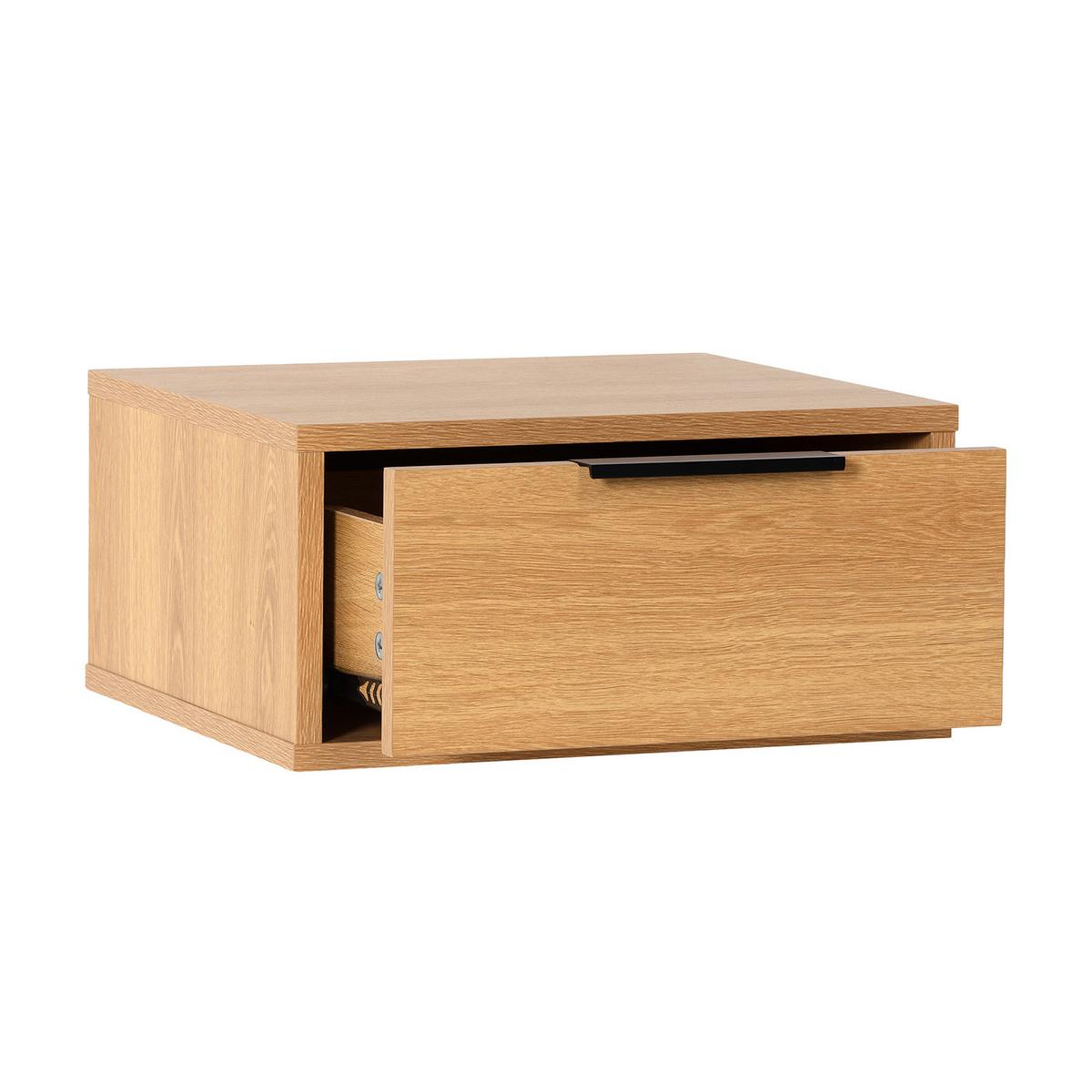 NACHTTISCHE schwebende – Set aus 2 schewebende Nachttischen Eichenfarbe - Honigeiche, Holzwerkstoff (40/19/35cm) - VS Venta-stock