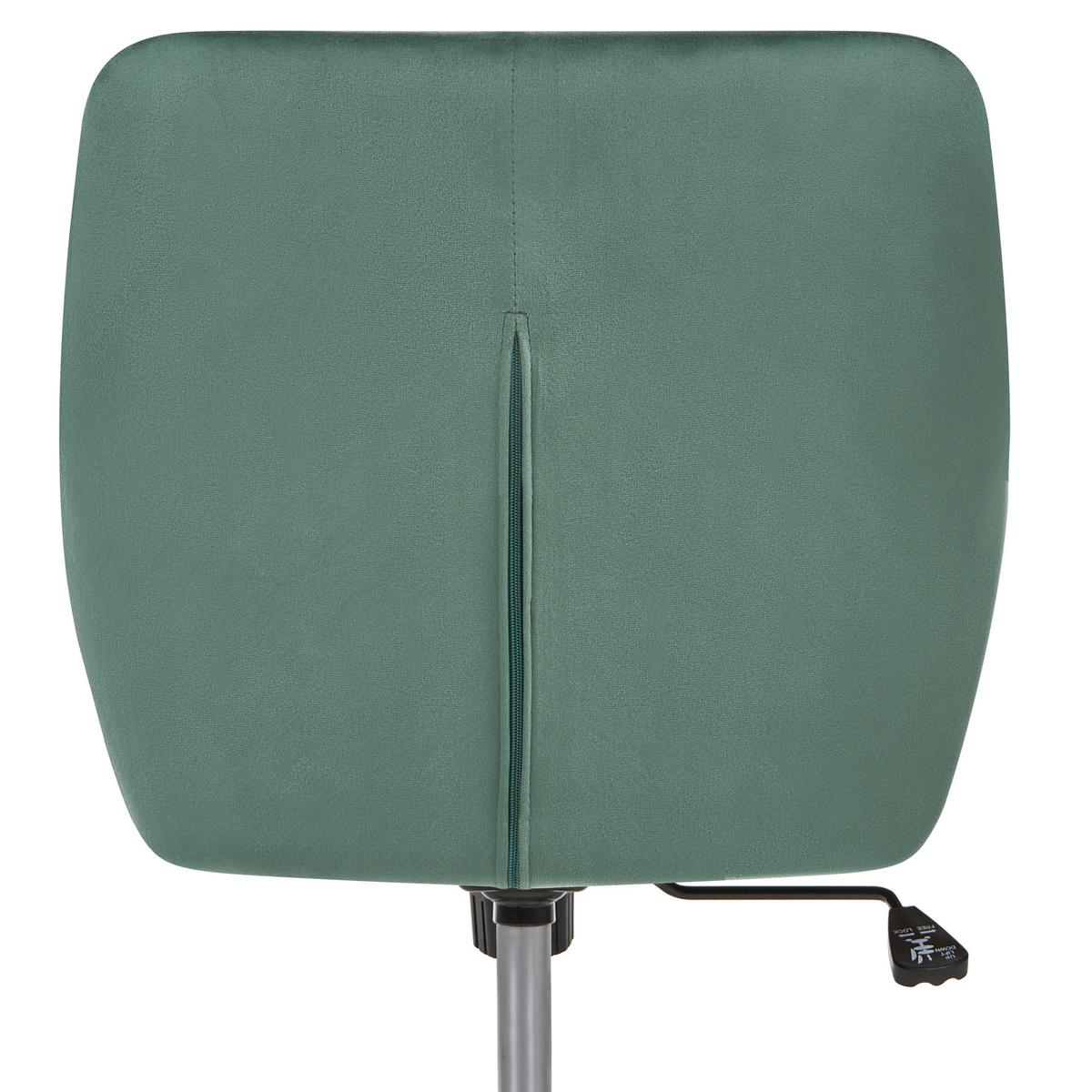 SCHREIBTISCHSTUHL Samtstoff Dunkelgrün Palmdale - Goldfarben/Schwarz, Textil (58/87/61cm) - Beliani