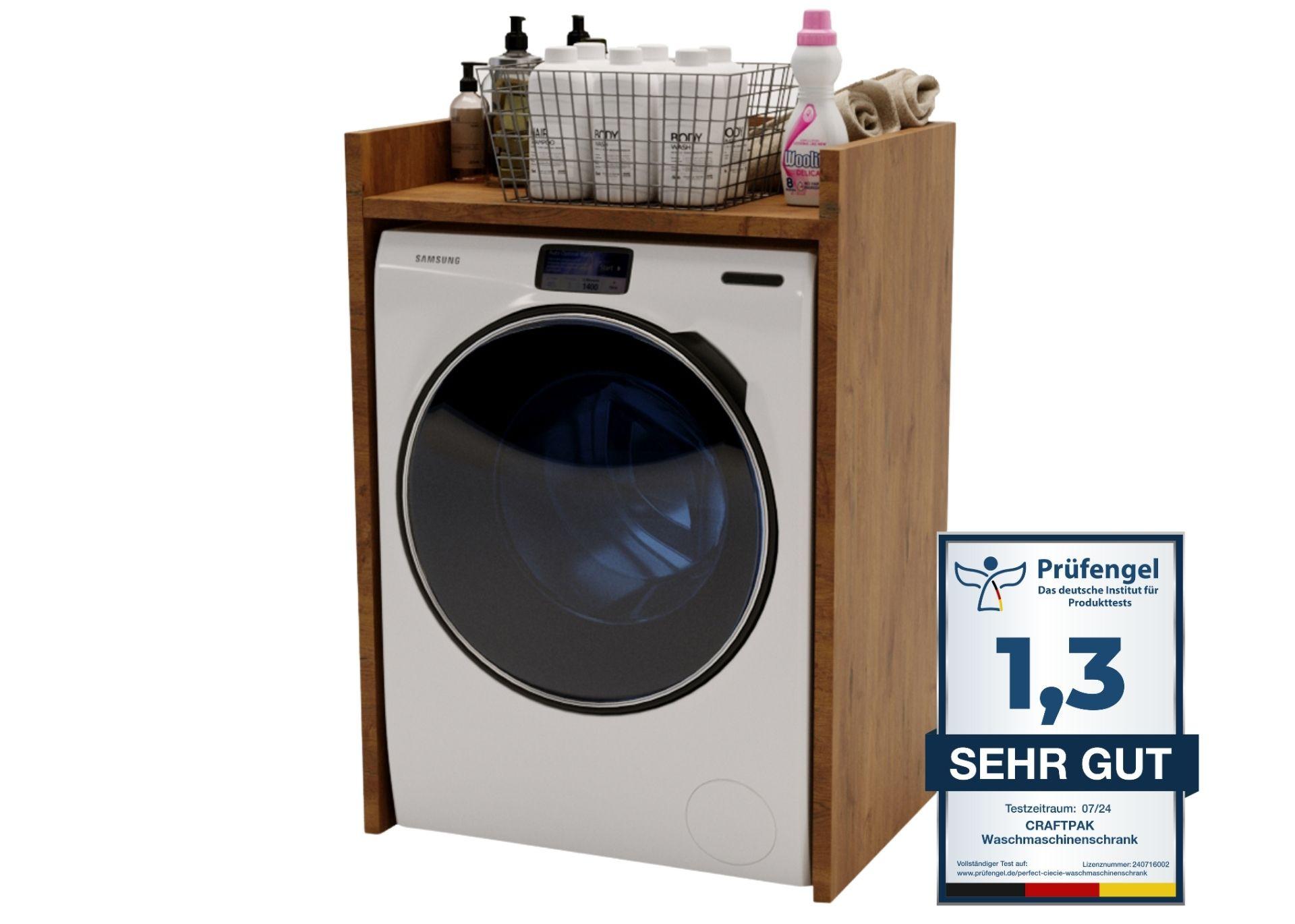 WASCHMASCHINENSCHRANK Retro 66/97/48cm - Braun, Holzwerkstoff (66/97/48cm) - CraftPAK