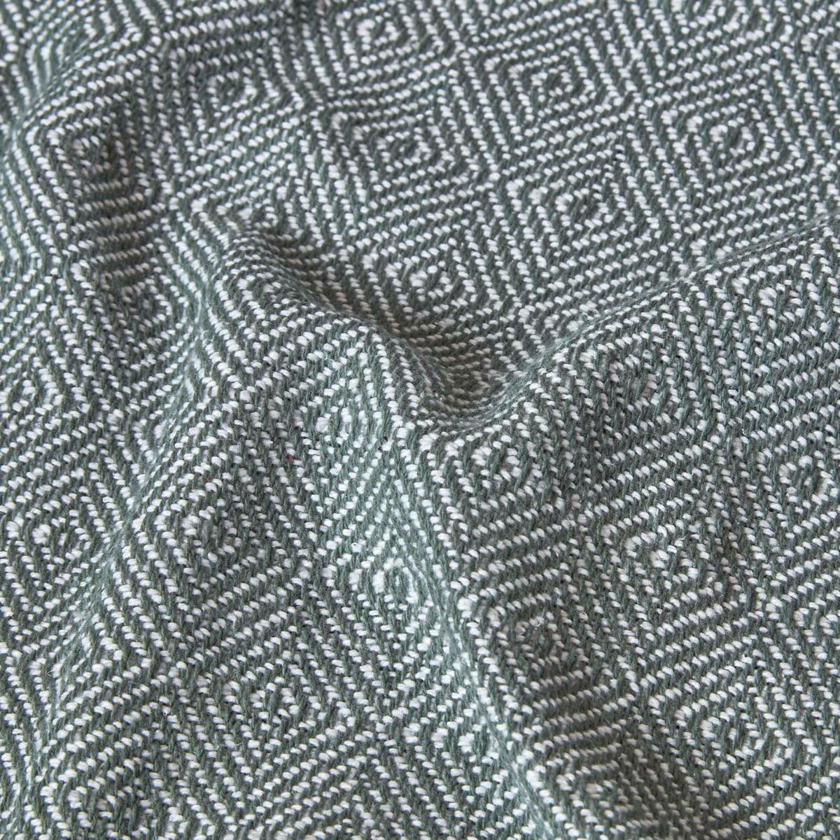 ÜBERWURF Malda 255/360 cm, Baumwolle mit Rautenmuster - Grün, Textil (255/360cm) - Homescapes