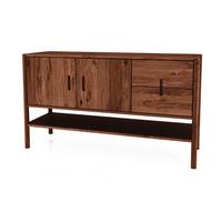 KOMMODE INA Wildeiche - Dunkelbraun, Holz (142/81/46cm) - byoak