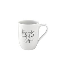 BECHER 'KEEP CALM AND DRINK COFFEE' Statement weiß 290 ml - Weiß, Keramik (0.29L) - Villeroy & Boch