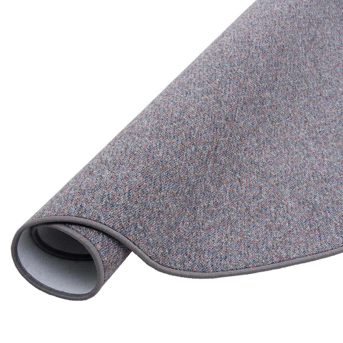 SCHLINGEN TEPPICH ALMA MELIERT RUND - Grau, Textil (160/160cm) - Snapstyle