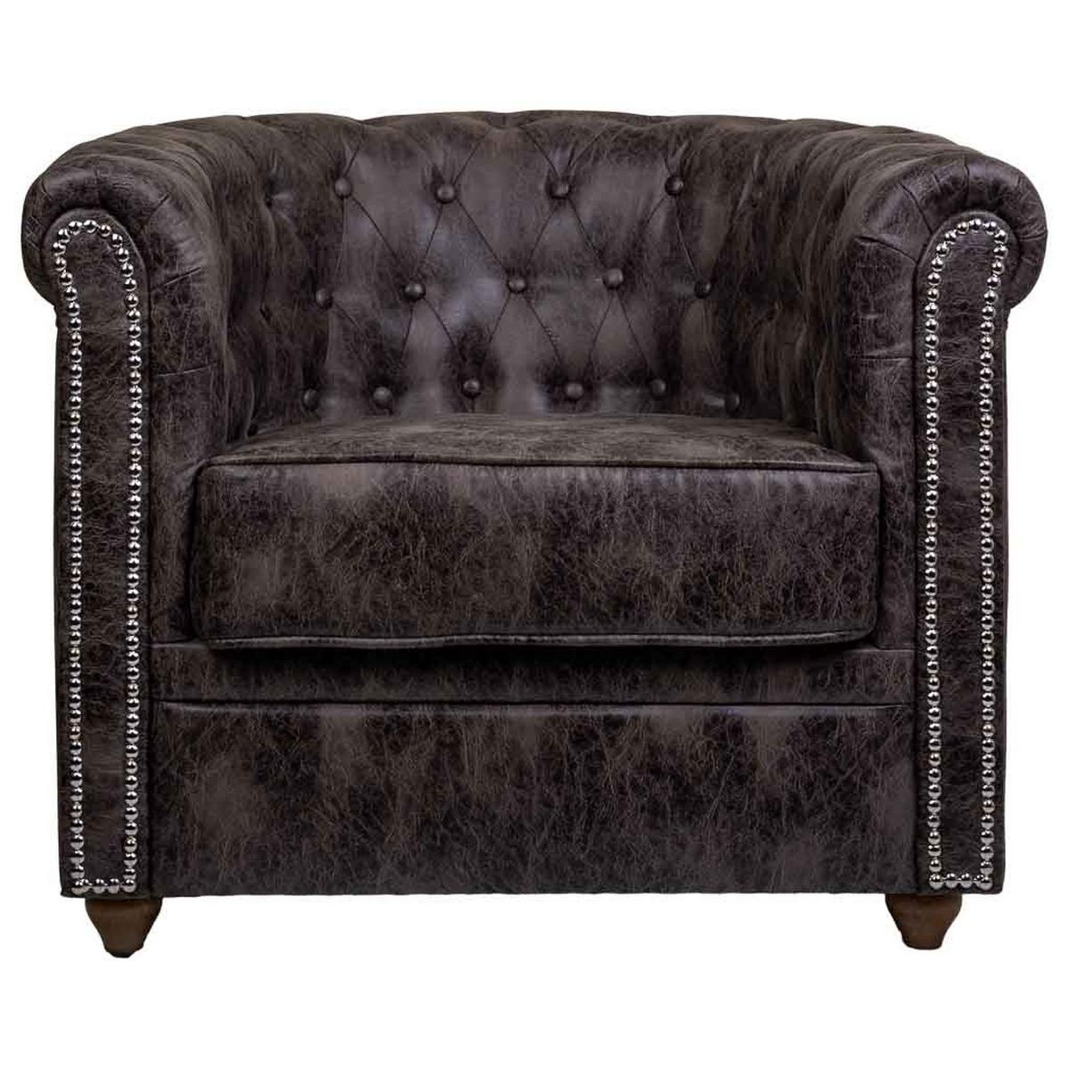 SESSEL gepolstert 80x80x48/72 cm - Braun, Textil (80/72/80cm) - Wanderlust