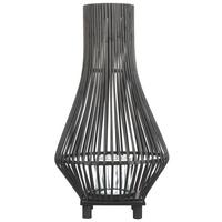 LATERNE Schwarz Leyte - Schwarz, Holz (30/58/30cm) - Beliani