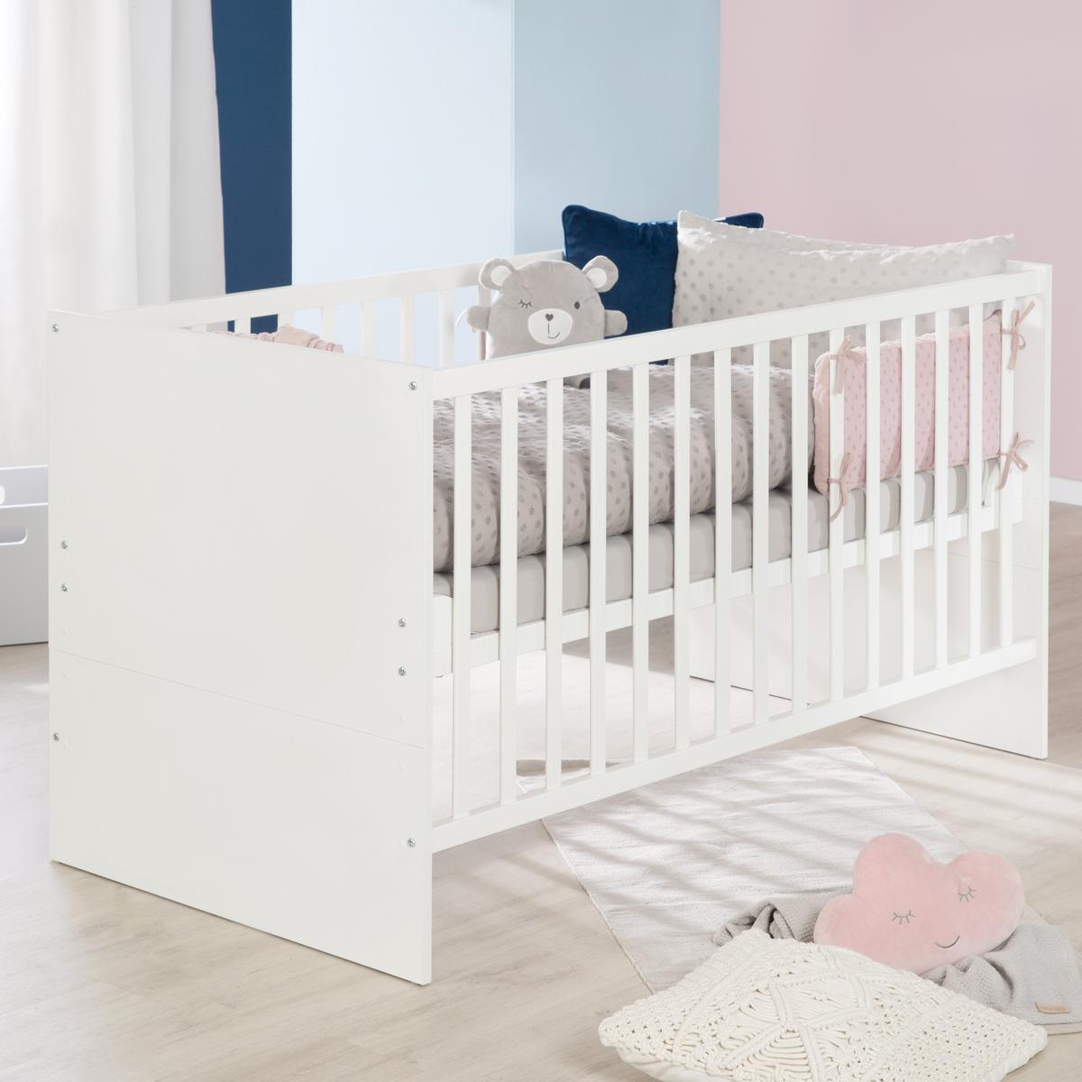 BABYBETT Anton 70 x 140 cm - Weiß, Holzwerkstoff (70/140cm) - Roba