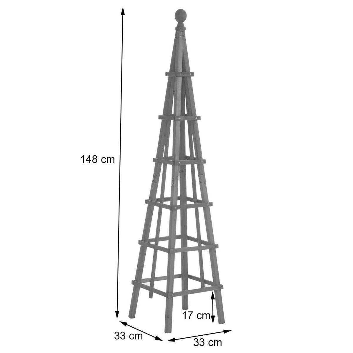 RANKGITTER Anthrazit - Anthrazit, Holz (33/148/33cm) - MCW