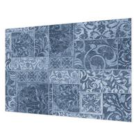 FOTOTAPETE 312x219 cm - Pflanzenornamente - Blau, Textil (312/219cm) - Wallfluent