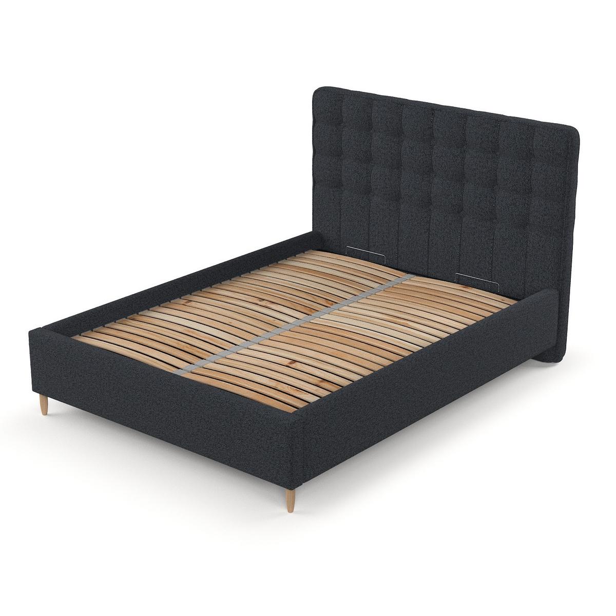 POLSTERBETT Paloma 160/200 cm Anthrazit im Riva Stoff - Anthrazit/Naturfarben, Holz/Holzwerkstoff (160/200cm) - AltaBeds