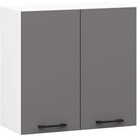 HÄNGESCHRANK Weiß, Graphit Grau 58/60/30 - Graphitfarben/Weiß, Holzwerkstoff (60/58/30cm) - RAUMHIRSCH FURNITURE
