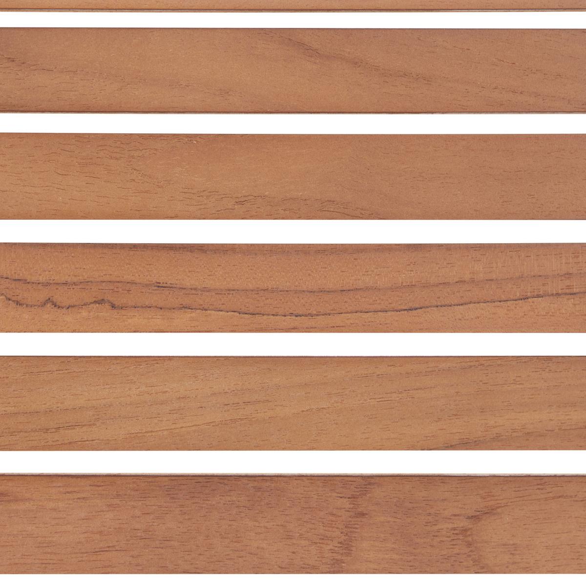 GARTENTISCH Heller Holzfarbton Viareggio - Hellbraun/Silberfarben, Holz (200/90/75cm) - Beliani