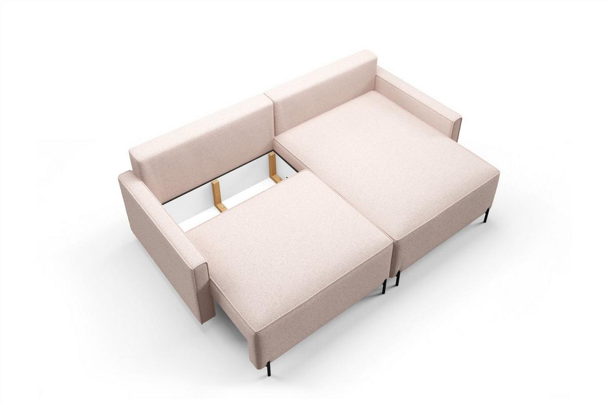 ECKSOFA Braga Mit Schlaffunktion - Grün, Holzwerkstoff/Textil (229/148cm) - Fun Möbel