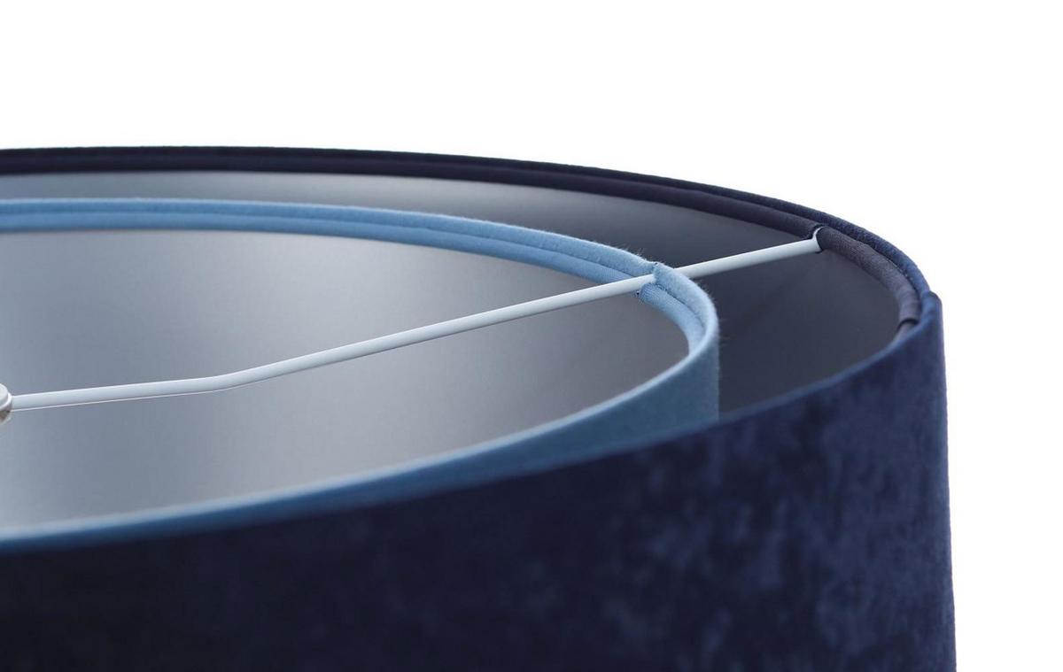 HÄNGELEUCHTE Blau 50/23 cm - Silberfarben, Kunststoff (50/1/23cm) - ONZENO