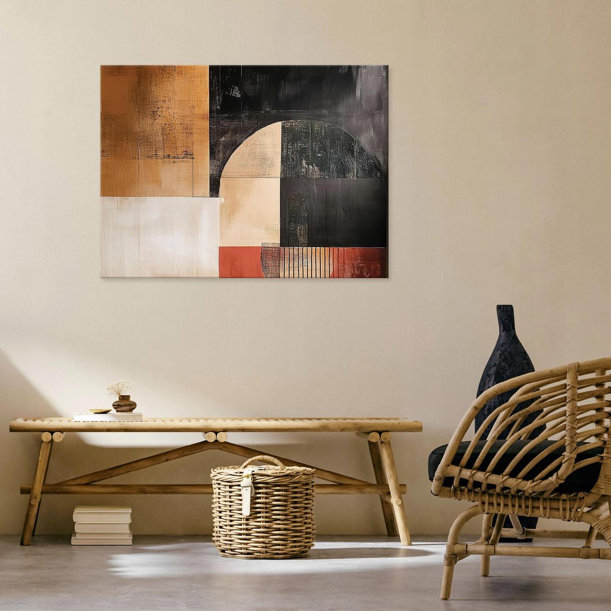 LEINWANDBILD Abstrakt Art Deco Modern 60x40 - Multicolor, Holzwerkstoff (60/40cm) - Wallarena