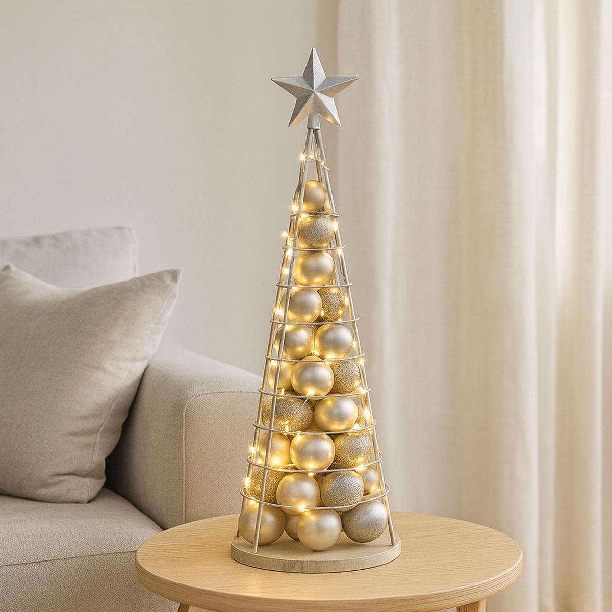 DEKO-BAUM Silber - Silberfarben, Metall (25/90cm) - MCW
