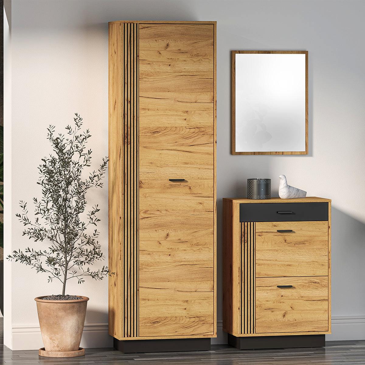 VITRINE Nilo Holz - Braun, Holzwerkstoff (60/200/34cm) - Petits-meubles