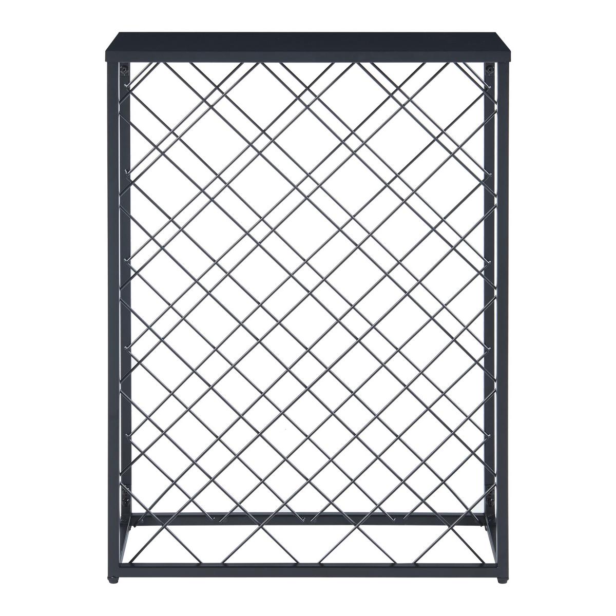 WEINREGAL Taivassalo - Schwarz, Metall (53/71.5/20cm) - [en.casa]