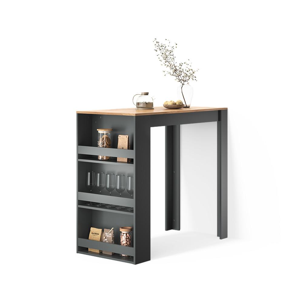 BARTISCH Regusa Goldkraft Eiche/Anthrazit 57 x 117 cm - Honigeiche/Anthrazit, Holzwerkstoff (117/57/106cm) - Livinity®