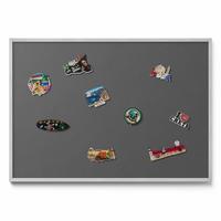 MAGNETTAFEL 100x70 cm Weißer Rahmen Farbe Olivgrün - Samtahornfarben, Metall (100/70/0.4cm) - TULUP
