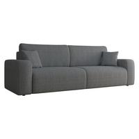SCHLAFSOFA Piano Cord - Schwarz/Grau, Holz/Kunststoff (245/82/92cm) - MIRJAN24