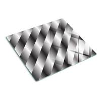 GLASPLATTE 60x52 cm Abstrakte Streifen - Silberfarben, Glas (60/0.4/52cm) - TULUP