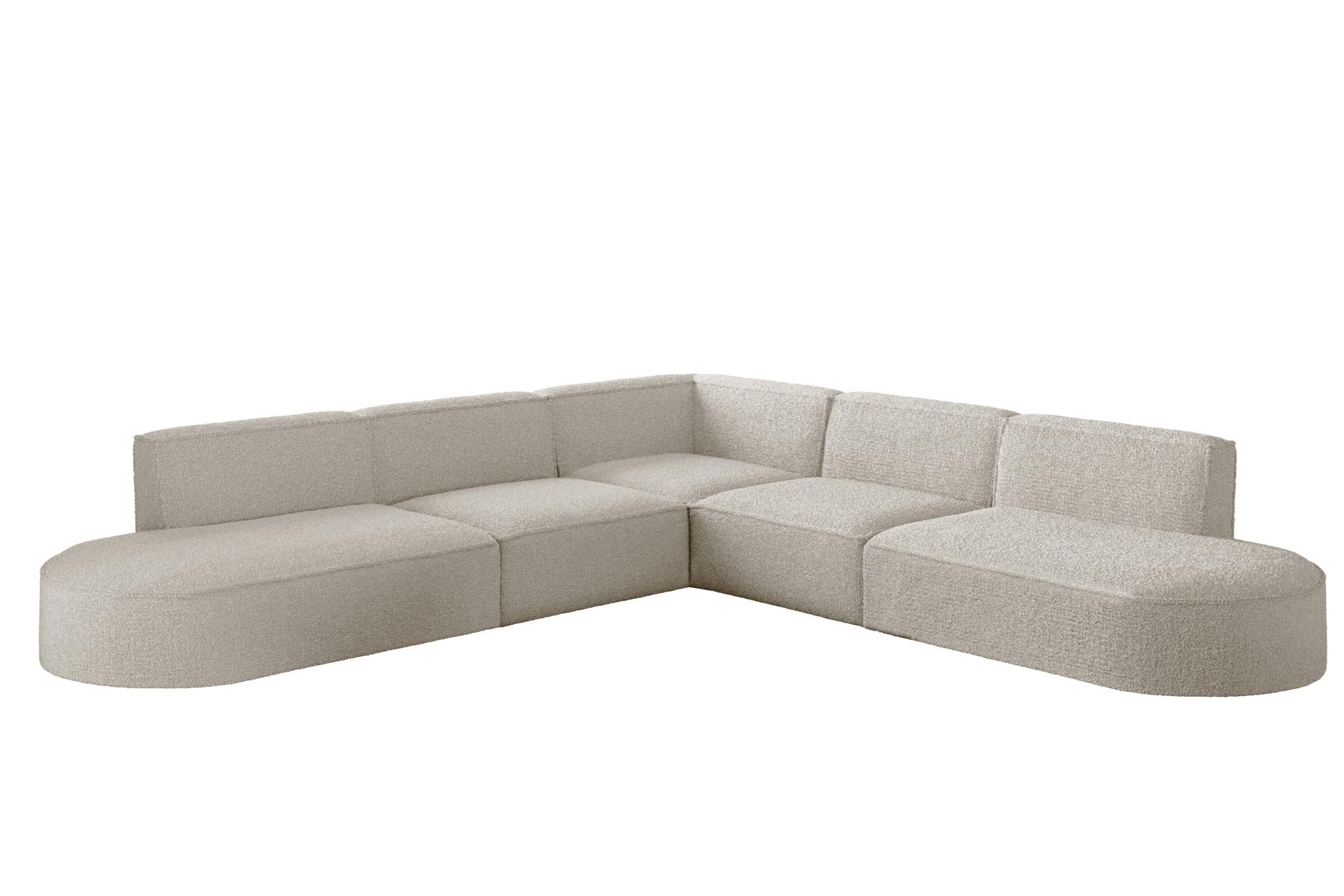 ECKSOFA Universal Palma Ascot Bukla - Beige, Holzwerkstoff/Textil (276/276cm) - Fun Möbel