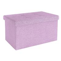 SITZBANK Faltbar mit Stauraum 49/30/30 cm (Rosa) - Rosa, Textil (30/30/49cm) - Intirilife