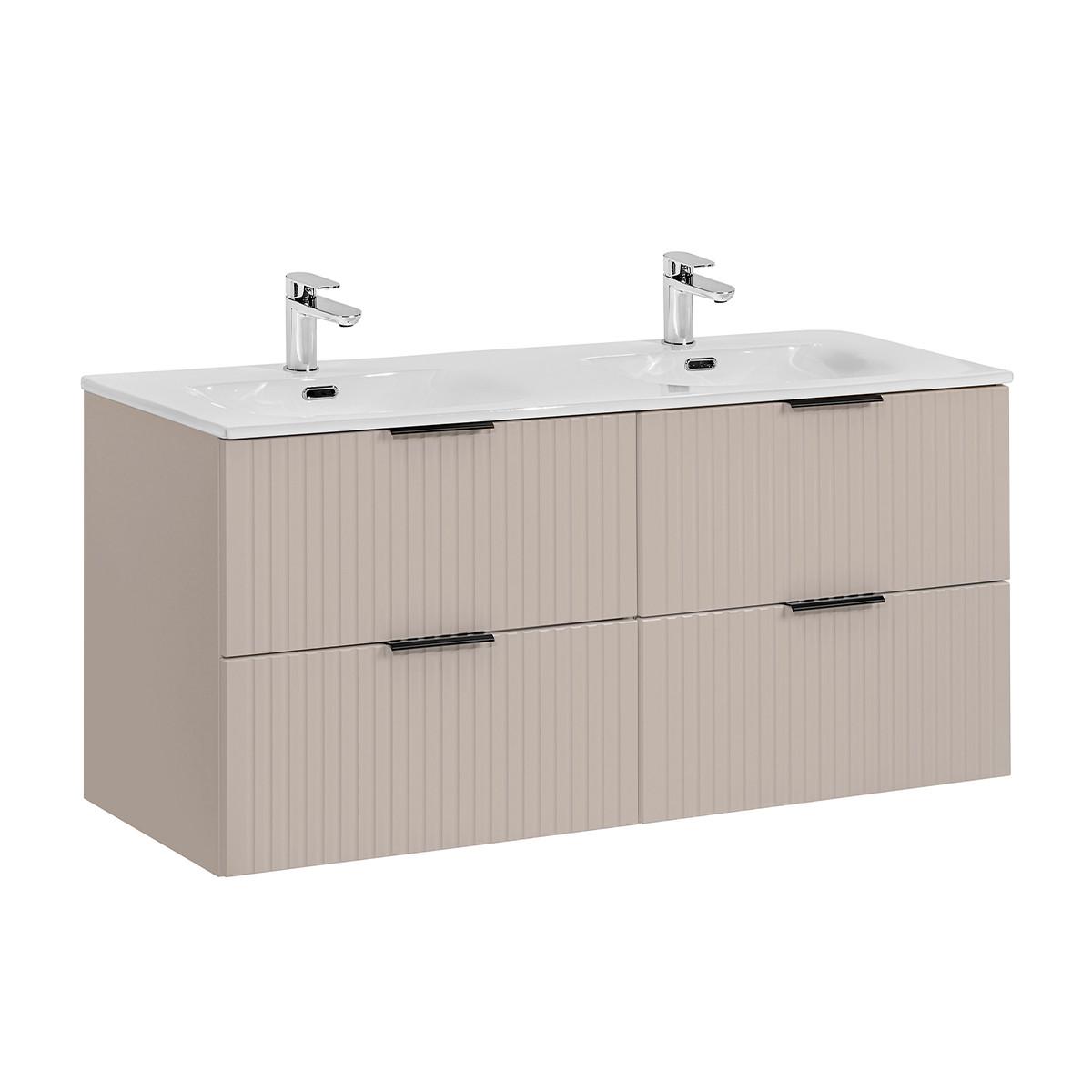 DOPPELWASCHTISCH 120.4cm Adriel Beige - Beige, Holzwerkstoff (120.4/57/46cm) - Petits-meubles