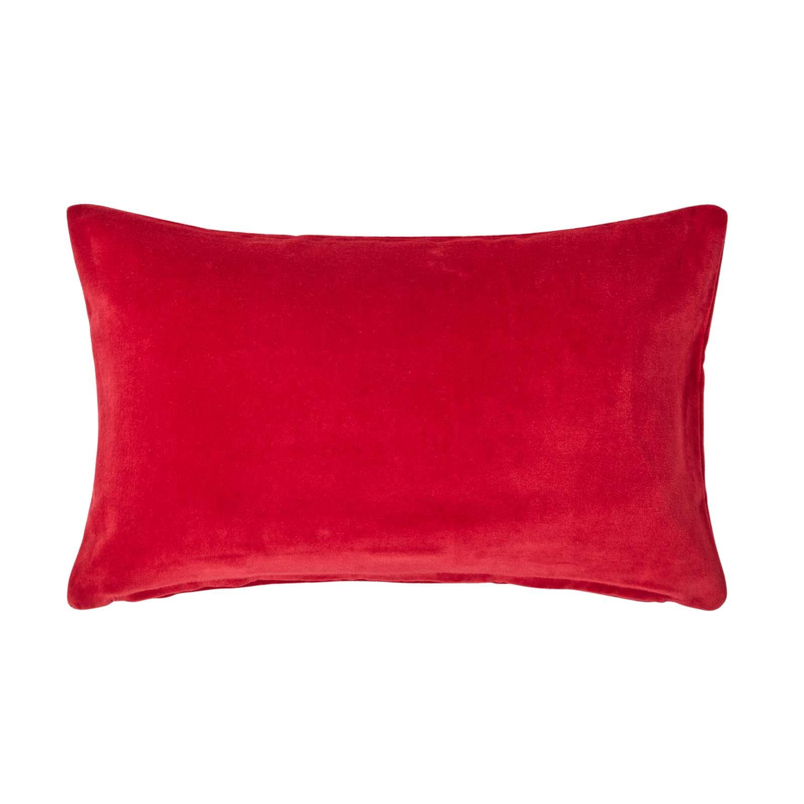 KISSENHÜLLE Baumwollsamt rot 30/50 cm - Rot, Textil (30/50cm) - Homescapes