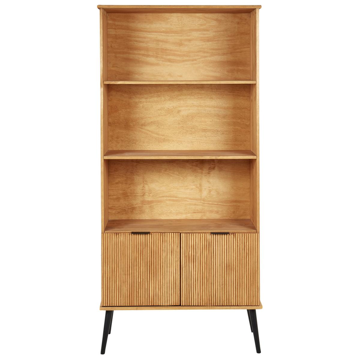 BÜCHERREGAL Kiefernholz 190 cm Braun Timmins - Hellbraun, Holz (90/190/39cm) - Beliani