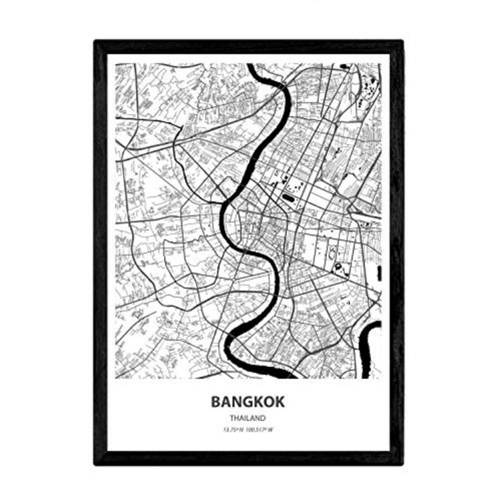 POSTER Bangkok - Thailand A3 Rahmenlos - Klar, Papier (29.7/5/42cm) - Nacnic