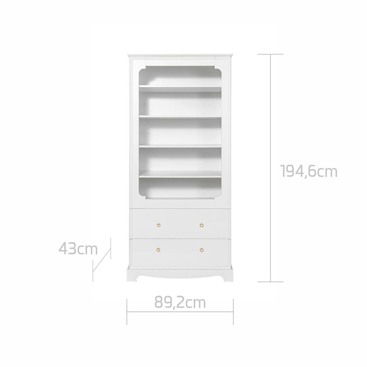 BÜCHERREGAL Royal Weiß - Weiß, Holzwerkstoff (90/195/43cm) - Petits-meubles