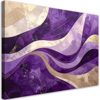 LEINWANDBILD Abstraktion 90x60cm - Lila, Textil (90/60cm) - Feeby